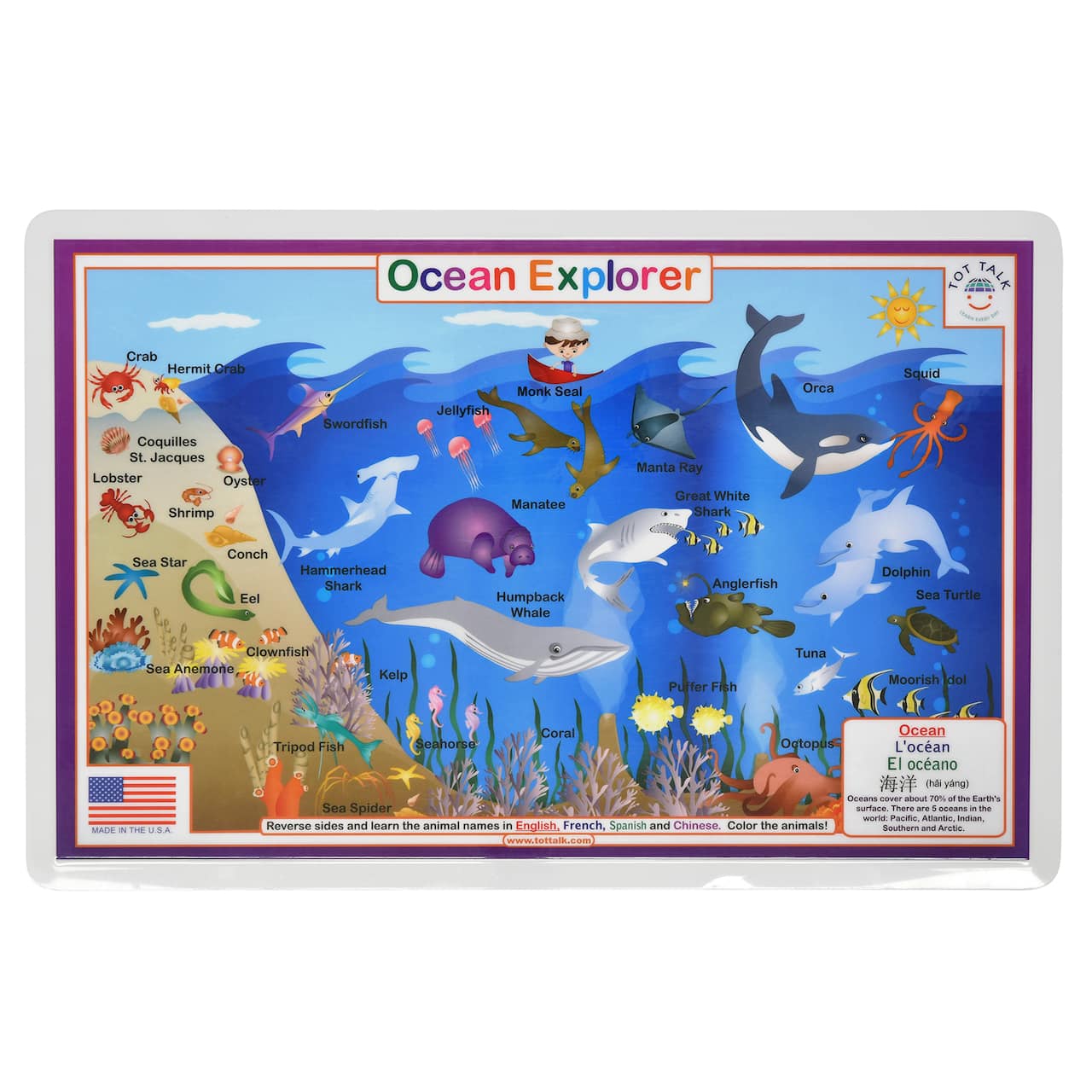 Tot Talk Ocean Explorer Placemat